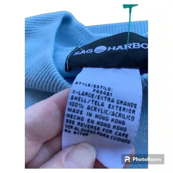 Sag Harbor Light Blue Ladies Tip with sleeves go to the elbow size XL - Picture 4 of 4